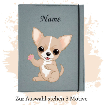 Dokumentenhülle für die Hunderasse Chihuahua Kurzhaar fawn weiß